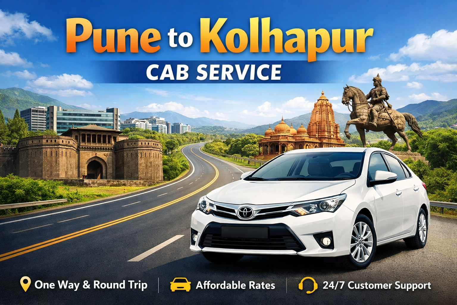 Pune to Kolhapur Cab Service