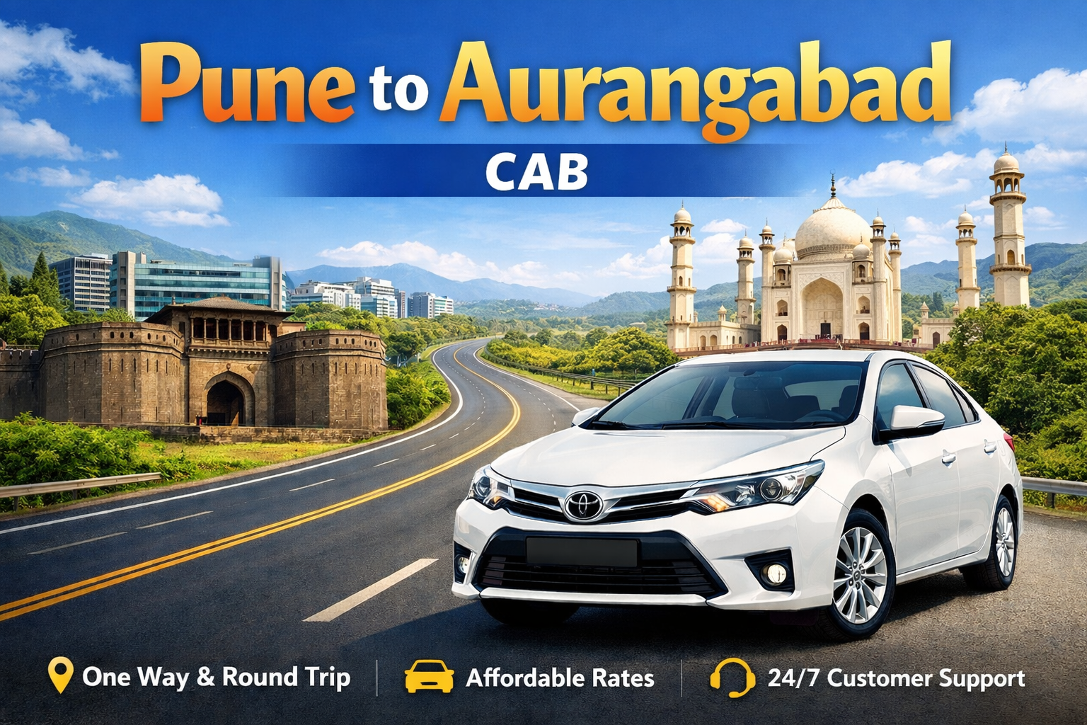 Pune to Aurangabad Cab Service